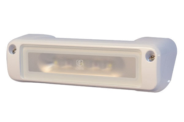 Lumitec Perimeter Flood Light White/Blue LED White Finish 12/24v - 101476