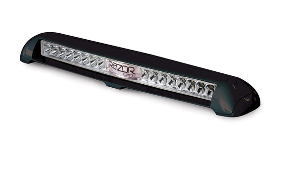 Lumitec Razor Flood Light Bar Flush Mount White LED Black Housing 12/24v - 101588