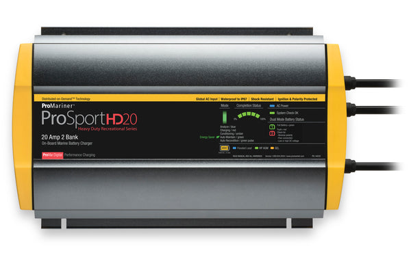 ProMariner ProSport HD 20 Gen4 20 Amp Battery Charger 12/24v 2 Bank 120v Input - 44020