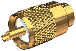Shakespeare PL259 Gold Plated Connector F/RG58 - PL-259-58-G