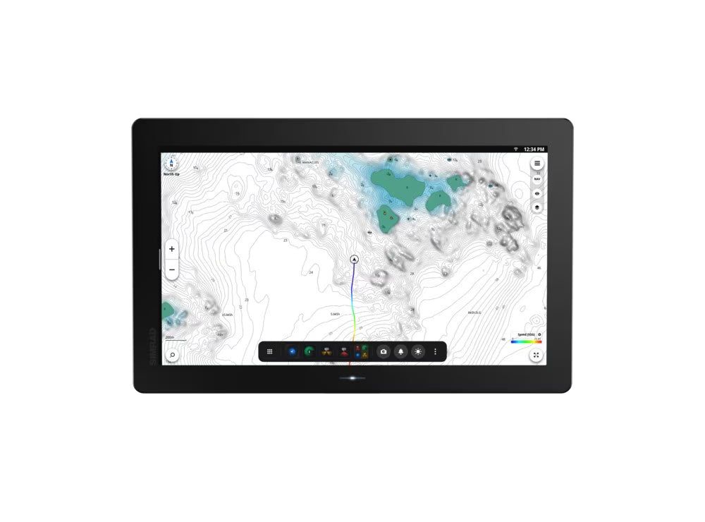 Simrad Nso 4 16 Neon Os, 16 Inch Glass Bridge Multi Function Display. Qualcomm 8 Core Processor. Full Hd Touchscreen. Gigabit Ethernet, Wifi, Video In And Out. Next Generation C Map Discover X Chart Included