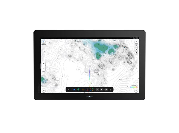 Simrad NSO 4-22. NEON OS, 22-inch Glass-bridge multi-function display. Qualcomm 8-core processor. Full HD touchscreen. Gigabit Ethernet, WIFI, Video In and Out. Next-generation C-MAP DISCOVER X chart included - 000-16560-001