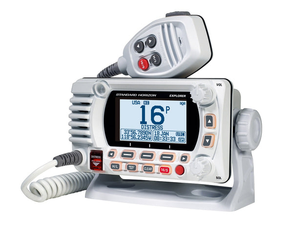Standard Explorer GPS White 25 Watt VHF - GX1800GW