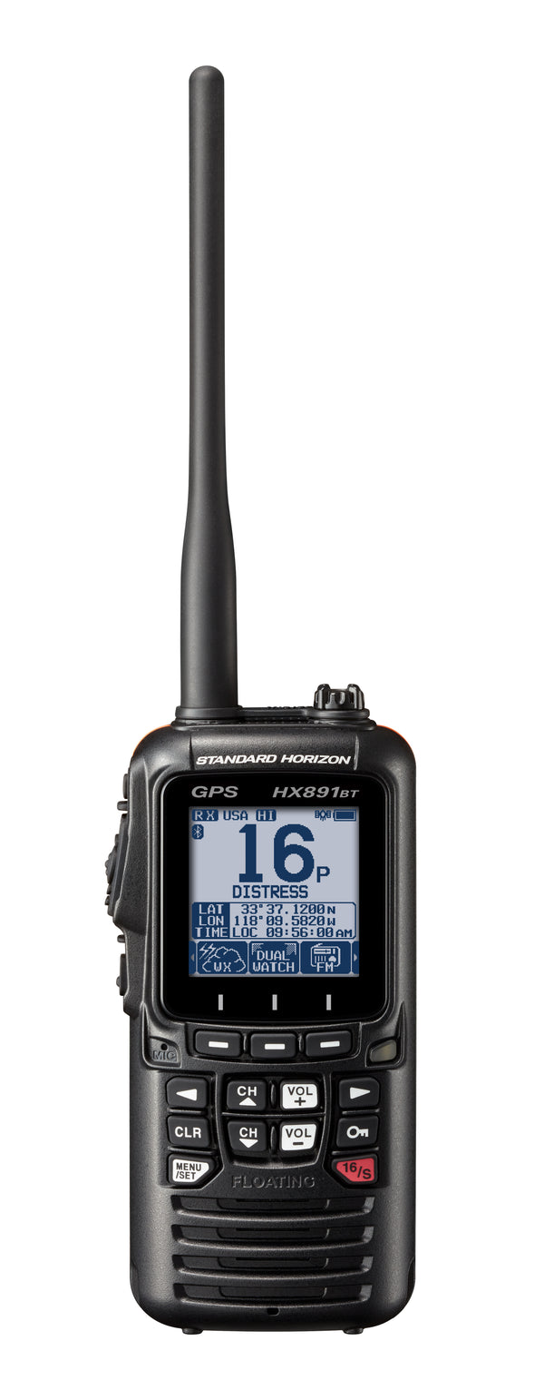 Standard Hx891 Btbk Handheld Vhf 6 W Class H Dsc Gps Bluetooth Fm Receiver