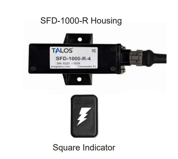 Talos SFD1000R Black Rectangular Lightning Detector with 3ft Cable - 1513