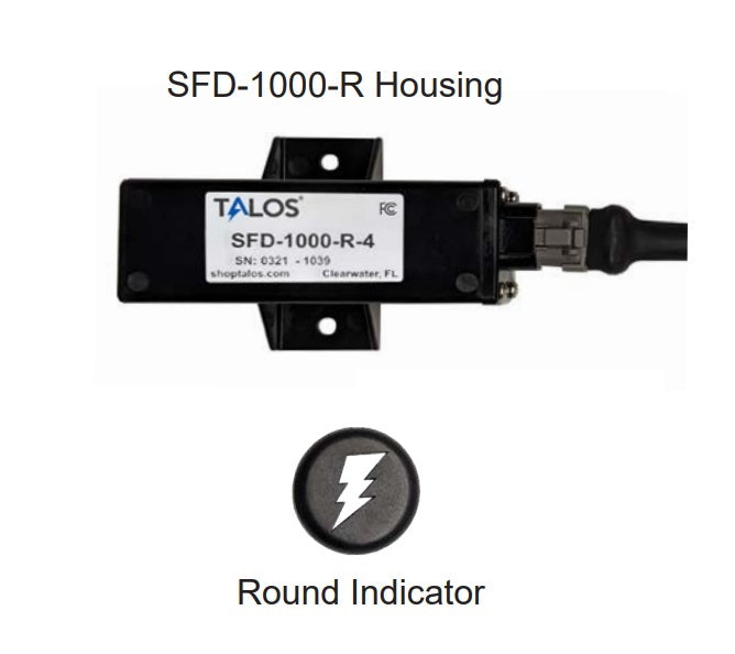 Talos SFD1000R Black Round Flush Mount Lightning Detector with 3ft Cable - 1515