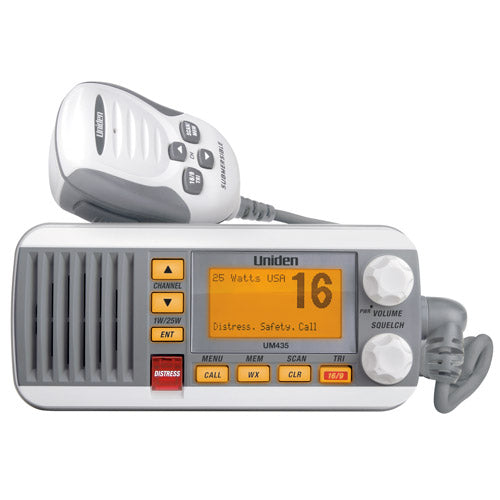 Uniden UM435 White VHF Class D DSC 25 Watt - UM435
